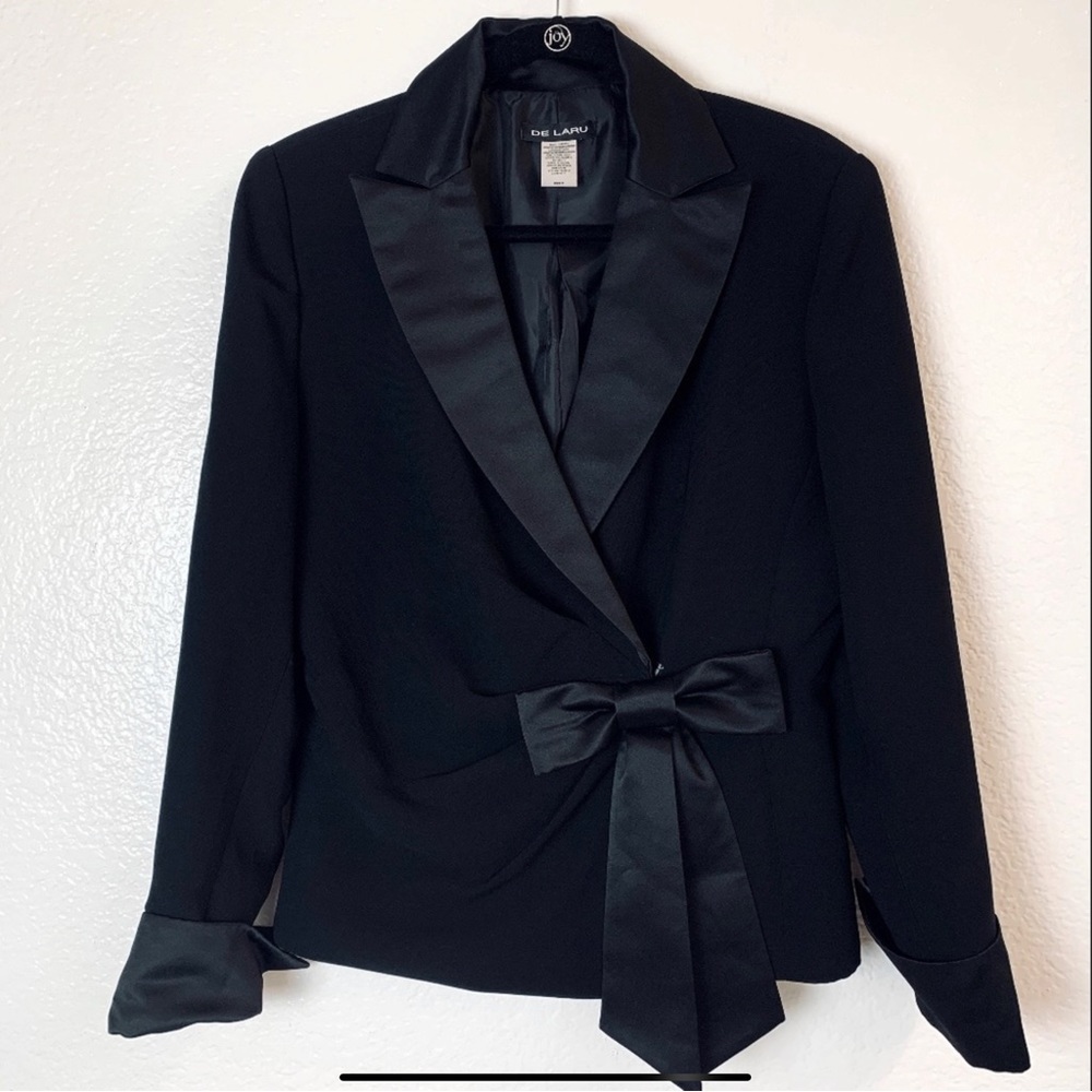 Black Tuxedo Blazer Elegant Size 8